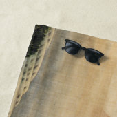 Hokusai - Junge sieht den Fuji Strandtuch (Beispiel)