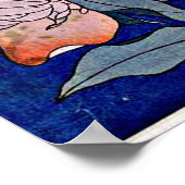 Hokusai: Kanarisch und Peony Poster (Ecke)