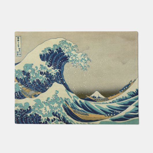 Hokusai Katsushika - Große Welle Fußmatte (Vorderseite)