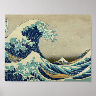 Hokusai Katsushika - Große Welle Poster