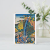 Hokusai Katsushika - Roben Wasserfall bei Ohyama Postkarte (Stehend Vorderseite)