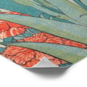 Hokusai Kingfisher Iris and Wild Pinks Gallery Poster (Ecke)