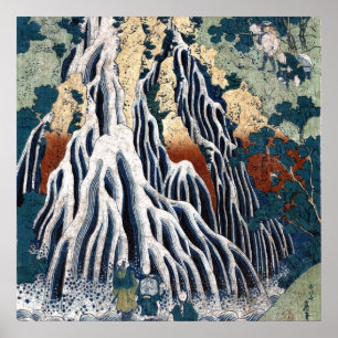 Hokusai Kirifuri Falls, Mount Kurokami, Shimotsuke Poster