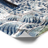 Hokusai Kirifuri Falls, Mount Kurokami, Shimotsuke Poster (Ecke)