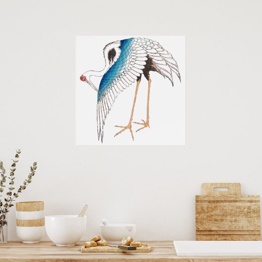 Hokusai-Kran Poster (Küche)