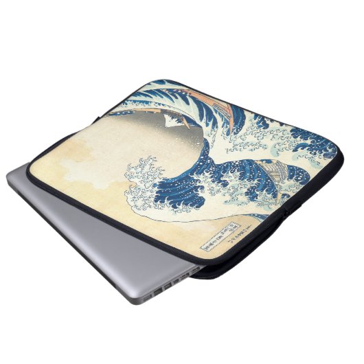 Hokusai Laptopschutzhülle (Vorne Knopf)