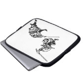 Hokusai manga Samurais 2 Laptopschutzhülle (Vorne Knopf)