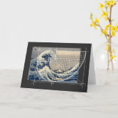 Hokusai Meets Fibonacci, Version Karte (Gelbe Blume)