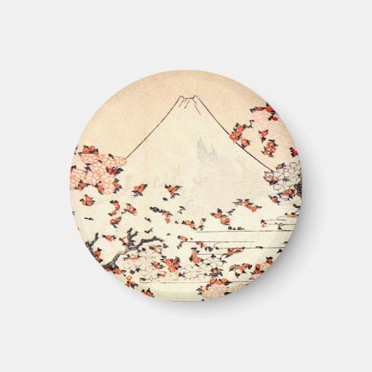 Hokusai Mount Fuji Cherry Blossoms Magnet (Vorne)