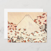 Hokusai Mount Fuji Cherry blüht Einladungen (Vorne/Hinten)