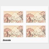 Hokusai Mount Fuji Cherry blüht Stickers (Blatt)