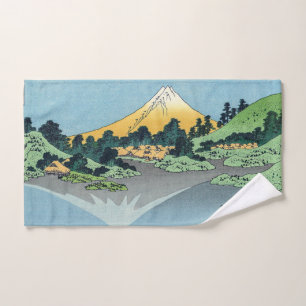 Hokusai - Mount Fuji reflektiert den Kawaguchi-See Badhandtuch Set