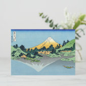 Hokusai - Mount Fuji reflektiert den Kawaguchi-See Dankeskarte (Stehend Vorderseite)