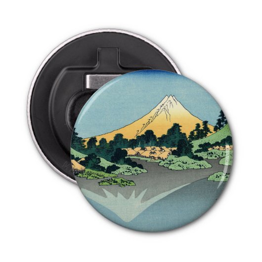 Hokusai Mount Fuji reflektiert den Kawaguchi-See Flaschenöffner (Vorderseite)