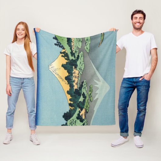 Hokusai Mount Fuji reflektiert den Kawaguchi-See Fleecedecke (Beispiel)