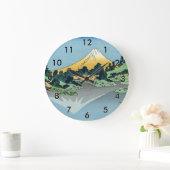 Hokusai - Mount Fuji reflektiert den Kawaguchi-See Große Wanduhr (Zuhause)