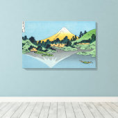 Hokusai - Mount Fuji reflektiert den Kawaguchi-See Leinwanddruck (Insitu (Holzboden))