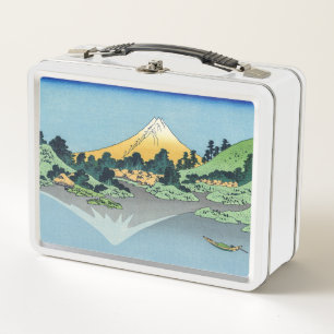 Hokusai - Mount Fuji reflektiert den Kawaguchi-See Metall Brotdose