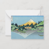 Hokusai - Mount Fuji reflektiert den Kawaguchi-See Mitteilungskarte (Vorderseite)
