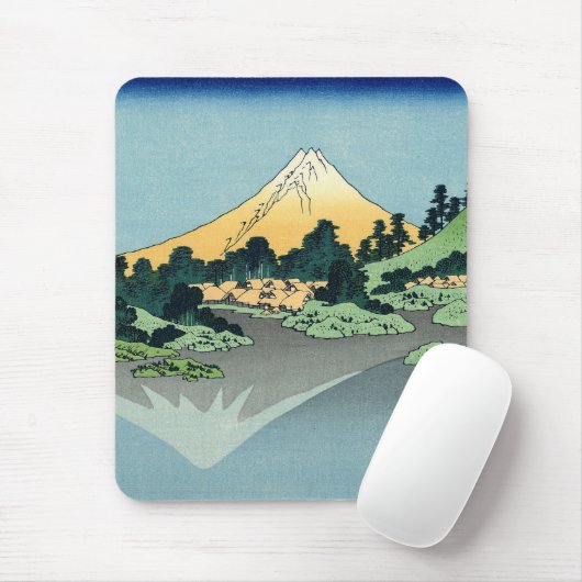 Hokusai Mount Fuji reflektiert den Kawaguchi-See Mousepad (Mit Mouse)