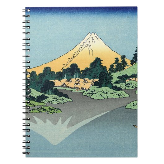 Hokusai Mount Fuji reflektiert den Kawaguchi-See Notizblock (Vorderseite)