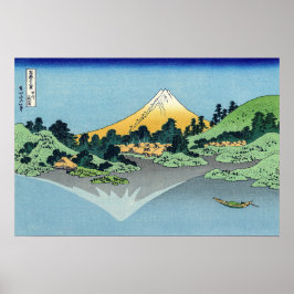 Hokusai - Mount Fuji reflektiert den Kawaguchi-See Poster