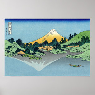 Hokusai - Mount Fuji reflektiert den Kawaguchi-See Poster