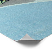 Hokusai - Mount Fuji reflektiert den Kawaguchi-See Poster (Ecke)