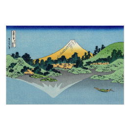 Hokusai - Mount Fuji reflektiert den Kawaguchi-See Poster