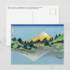 Hokusai - Mount Fuji reflektiert den Kawaguchi-See Postkarte