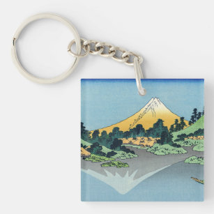 Hokusai - Mount Fuji reflektiert den Kawaguchi-See Schlüsselanhänger