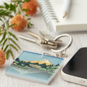 Hokusai Mount Fuji reflektiert den Kawaguchi-See Schlüsselanhänger (Vorderseite rechts)