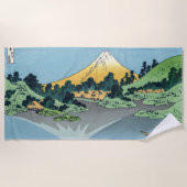 Hokusai - Mount Fuji reflektiert den Kawaguchi-See Strandtuch (Vorderseite)