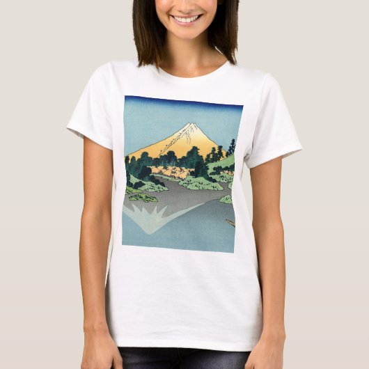Hokusai Mount Fuji reflektiert den Kawaguchi-See T-Shirt (Vorderseite)