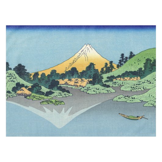 Hokusai - Mount Fuji reflektiert den Kawaguchi-See Tischdecke (Vorderseite (Horizontal))