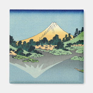 Hokusai Mount Fuji spiegelt sich im Kawaguchi-See Magnet