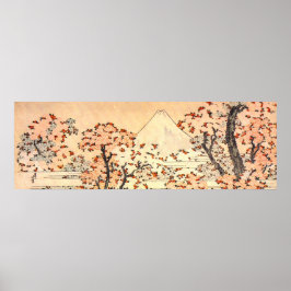 Hokusai Mt Fuji mit Kirschbaumen in Bloom Poster