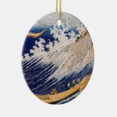 Hokusai Ocean Waves Fishing Boote Keramik Ornament (Rechts)