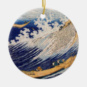 Hokusai Ocean Waves Fishing Boote Keramik Ornament (Vorne)