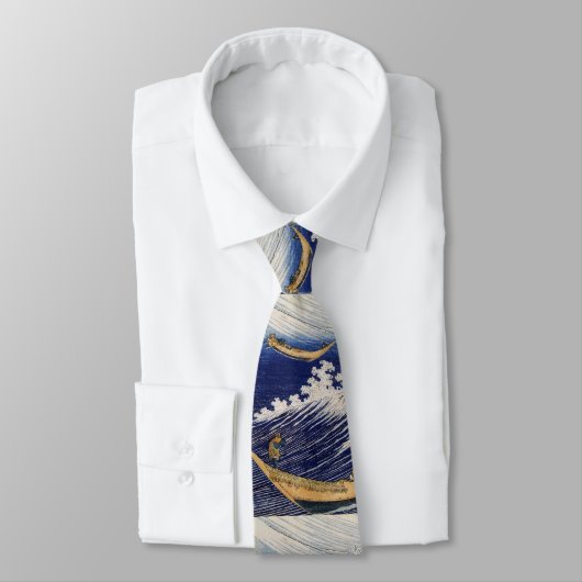 Hokusai Ocean Waves Fishing Boote Krawatte (Gebunden)