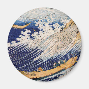 Hokusai Ocean Waves Fishing Boote Magnet