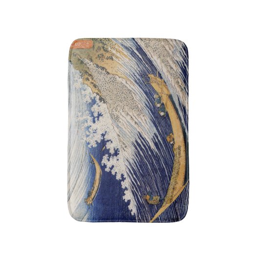 Hokusai Ocean Waves Sea Boote Badematte (Vorderseite Vertikal)