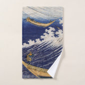 Hokusai Ocean Waves Sea Boote Badhandtuch Set (Handtuch)