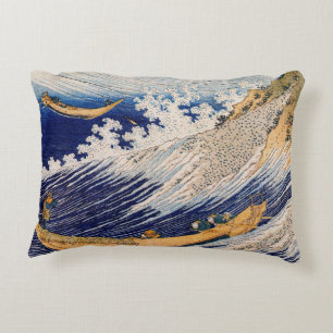 Hokusai Ocean Waves Sea Boote Dekokissen