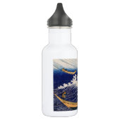 Hokusai Ocean Waves Sea Boote Edelstahlflasche (Links)