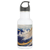Hokusai Ocean Waves Sea Boote Edelstahlflasche (Vorderseite)