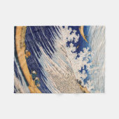 Hokusai Ocean Waves Sea Boote Fleecedecke (Vorderseite (Horizontal))