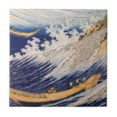 Hokusai Ocean Waves Sea Boote Fliese (Vorderseite)