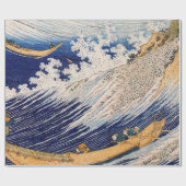 Hokusai Ocean Waves Sea Boote Geschenkpapier (Flach)