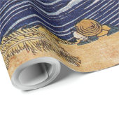 Hokusai Ocean Waves Sea Boote Geschenkpapier (Rolleneckpunkt)